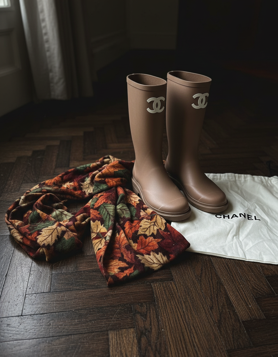 Chanel Rubber Boots — AI на асфальте