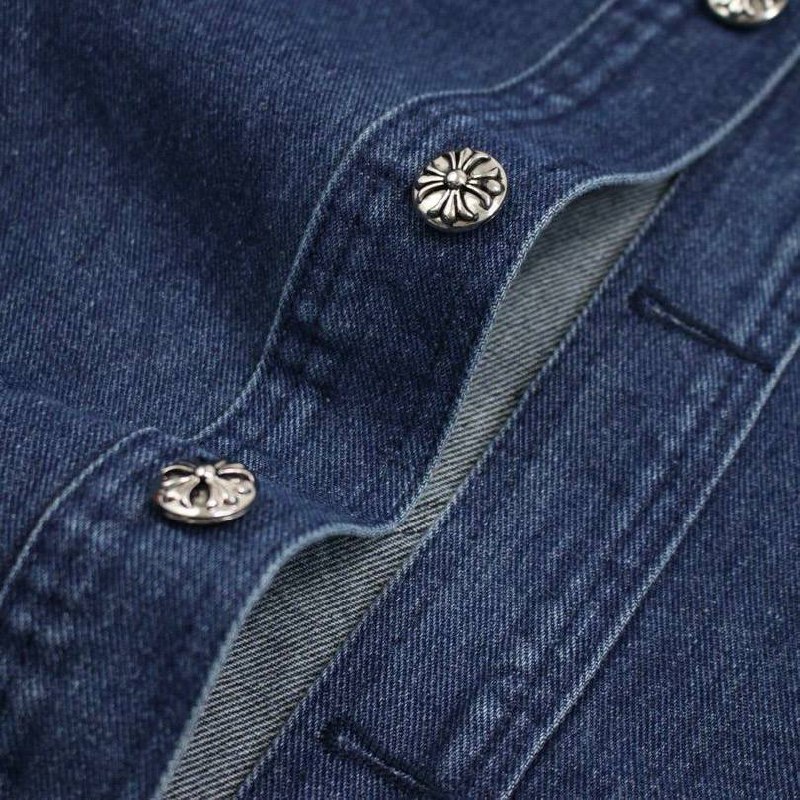 Chrome Hearts джинсовка — деталь пуговиц