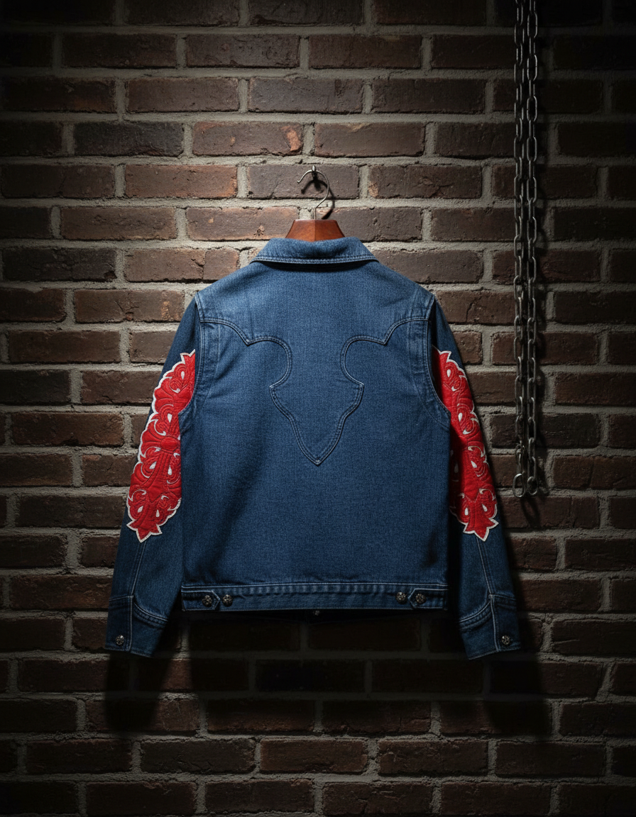 Chrome Hearts джинсовка — AI streetwear