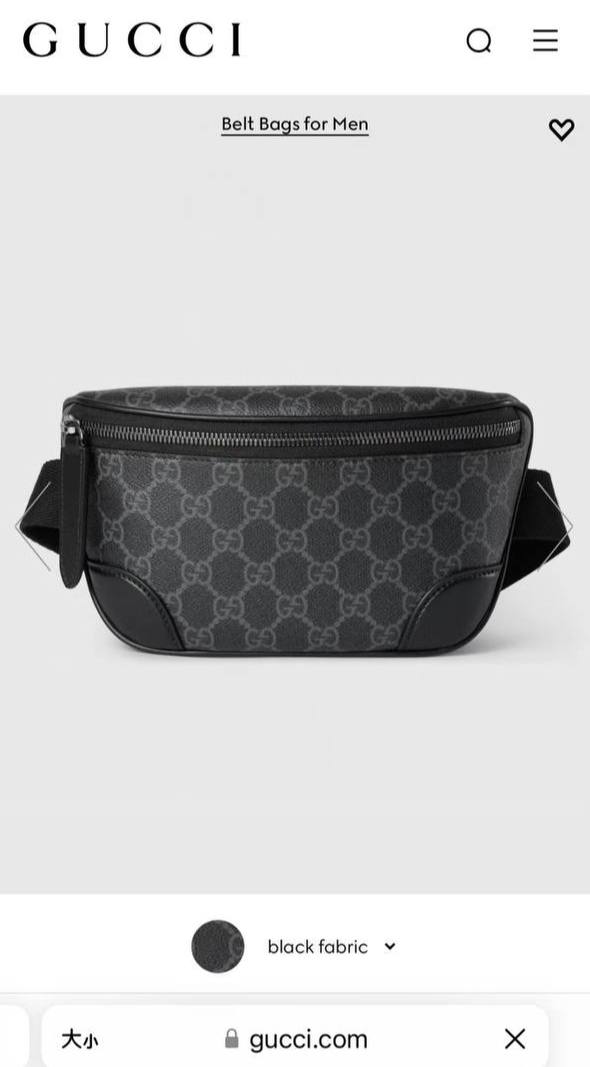 Gucci Belt Bag — деталь молнии
