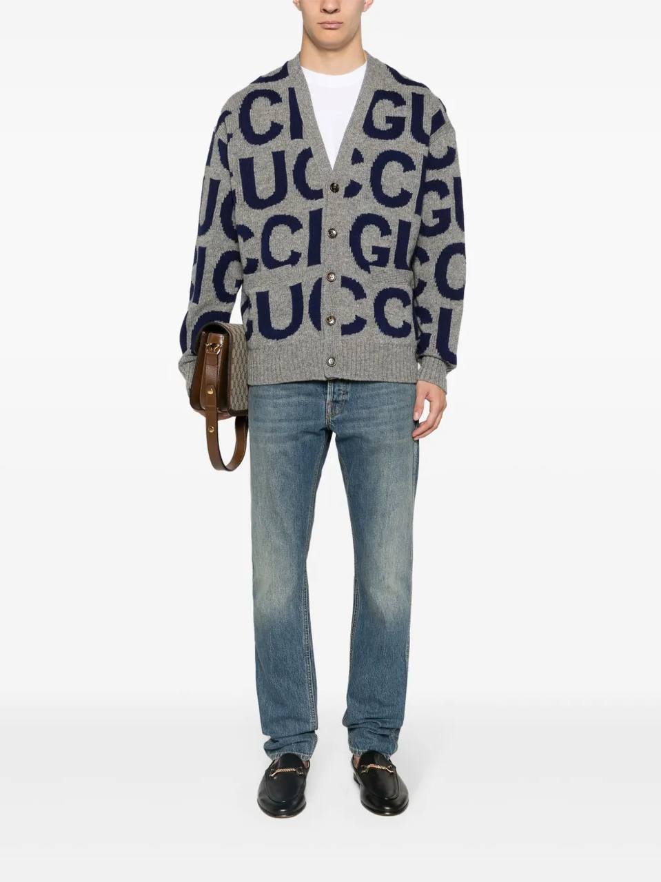 Gucci кардиган — GG-паттерн