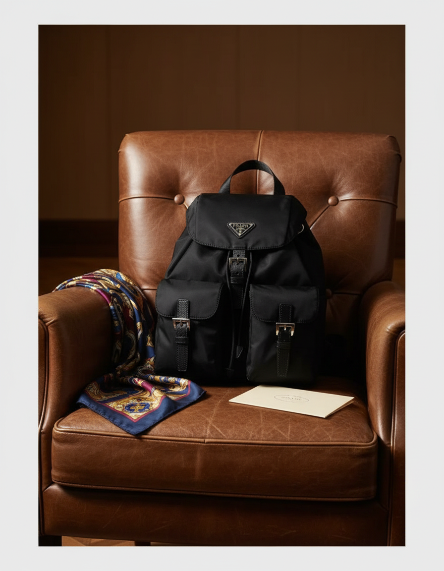 Prada рюкзак — AI лайфстайл
