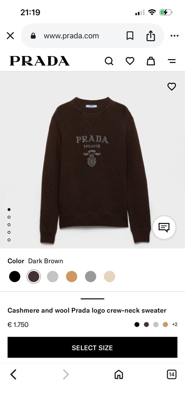 Prada свитер — триангл крупно